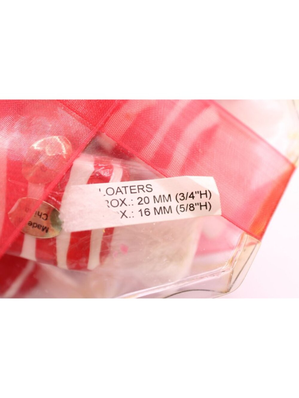 Floating Candle Gift Set Candy Cane Design With Glass Bowl Metal Stand NWOB Vtg - Picture 9 of 10